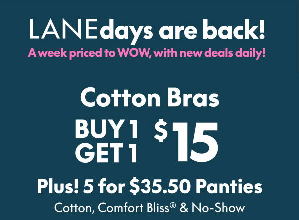 Cotton Bras BOGO $15
