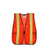 Shop MCR Safety V201R Orange Safety Vest, 2" Reflective Strips Now