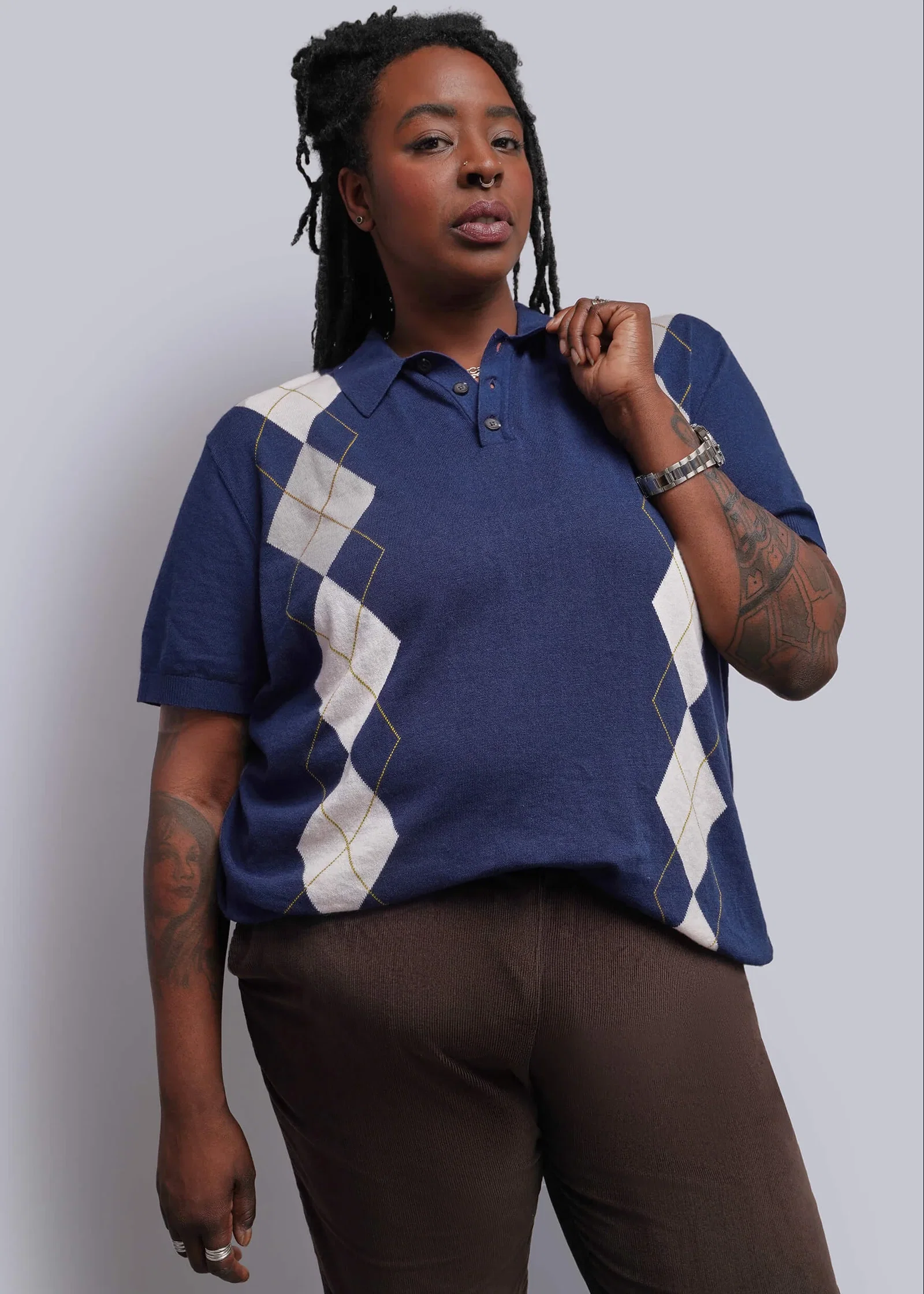 Image of The Everyday Argyle Sweater Polo