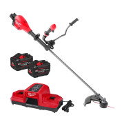 Milwaukee M18 F2BCU-0 18V FUEL Brushless Brush Cutter with 2x 12.0Ah FORGE Batteries & Dual Bay Super Charger