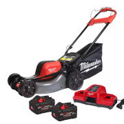 Milwaukee M18 F2LM46-802 36V (Twin 18V) FUEL Brushless 46cm Self Propelled Lawn Mower, 2x 8.0Ah FORGE Battery & Dual Bay Super Charger