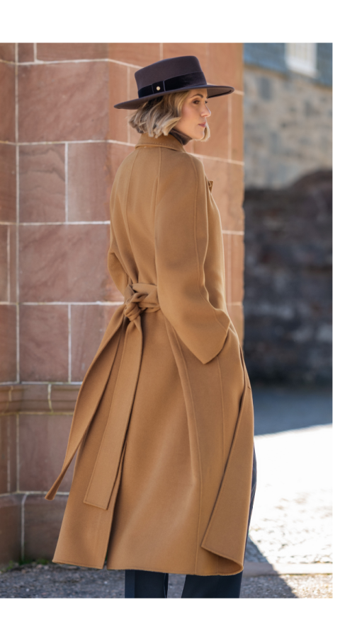 Ladies Belted Raglan Coat