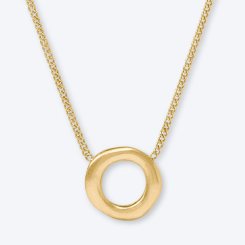 Julie Vos Wave Circle Necklace