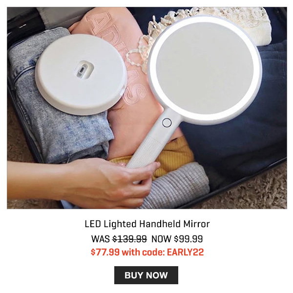 LED Lighted Handheld Mirror