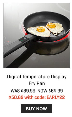 Digital Temperature Display Fry Pan