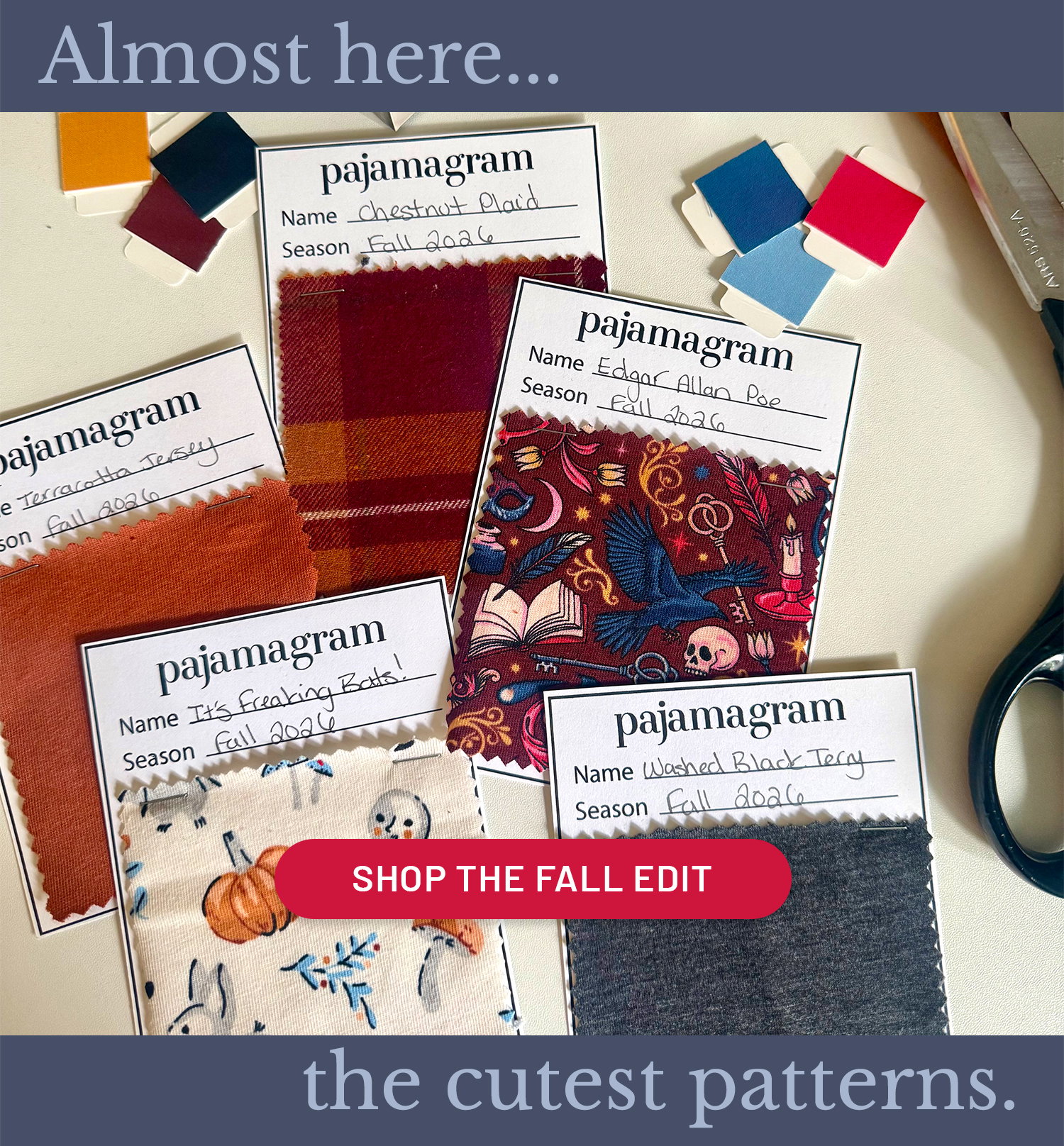 Almost here...​ the cutest patterns. SHOP THE FALL EDIT >>