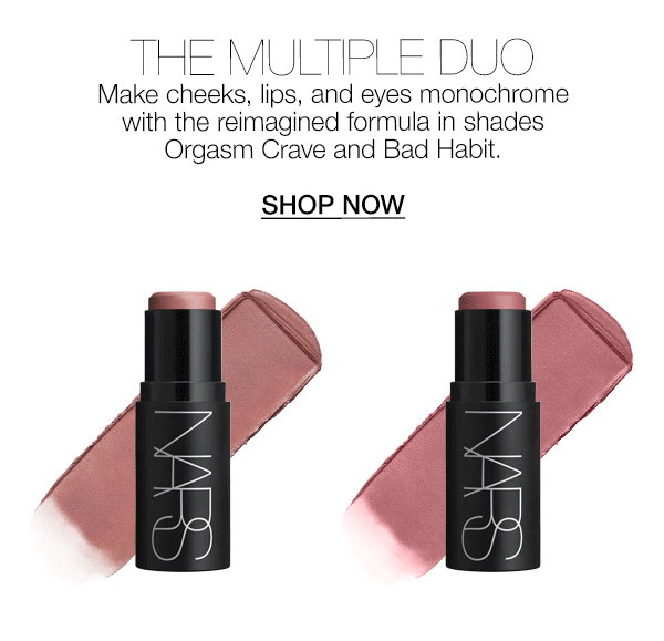 Slot 5: Make cheeks, lips, and eyes monochrome with the reimagined formula of The Multiple Duo in shades Orgasm Crave and Bad Habit