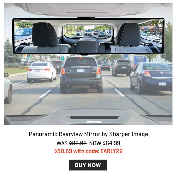 Panoramic Rearview Mirror by Sharper Image