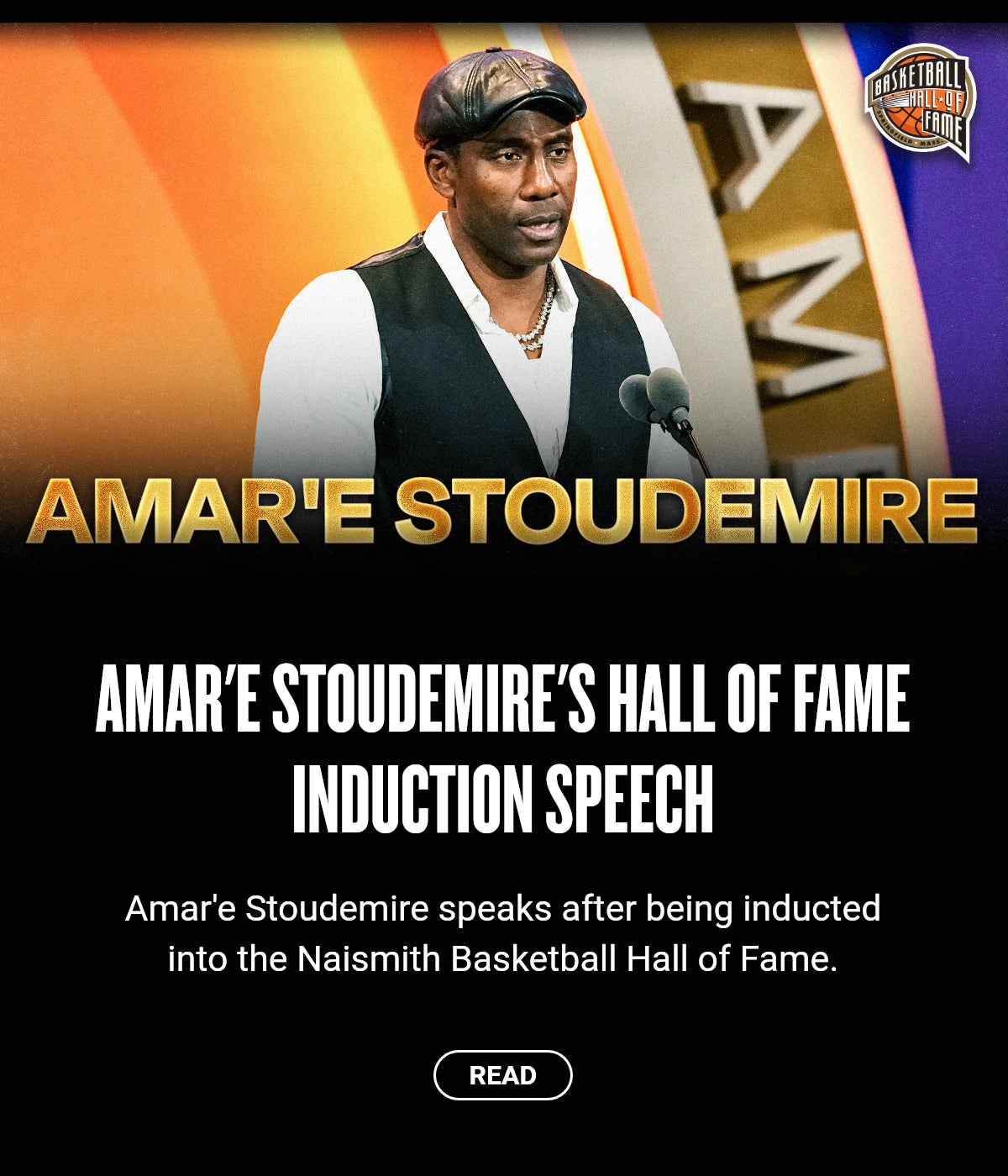 Amar'e Stoudemire's Hall of Fame Induction Speech