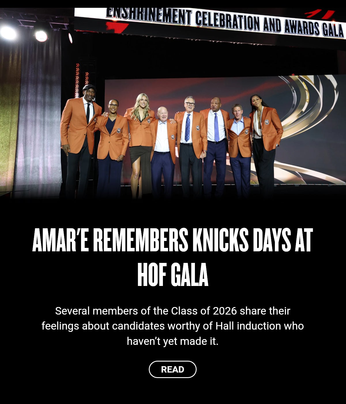 Amar'e remembers Knicks days at HOF Gala