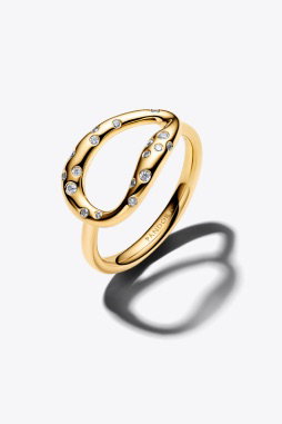 Organically Shaped Stone-Set Statement Ring