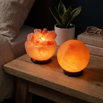 Himalayan Crystal Rock Salt Lamp Ionizer Air Purifier Dimmer Cord - 2 Styles