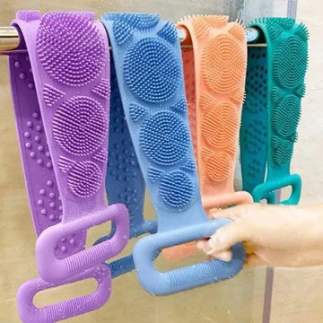 Extended Silicone Back Scrubber – Exfoliating Shower Belt & Body Massager