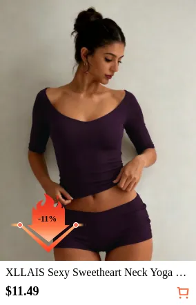 XLLAIS Sexy Sweetheart Neck Yoga...