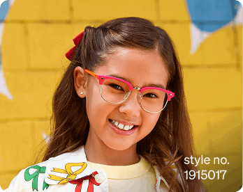 Big kid wearing Pink Kids' Browline Glasses #1915017