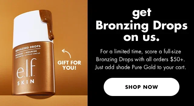 get bronzing drops on us