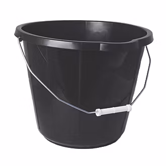 Plastic Builders Bucket Black 14Ltr