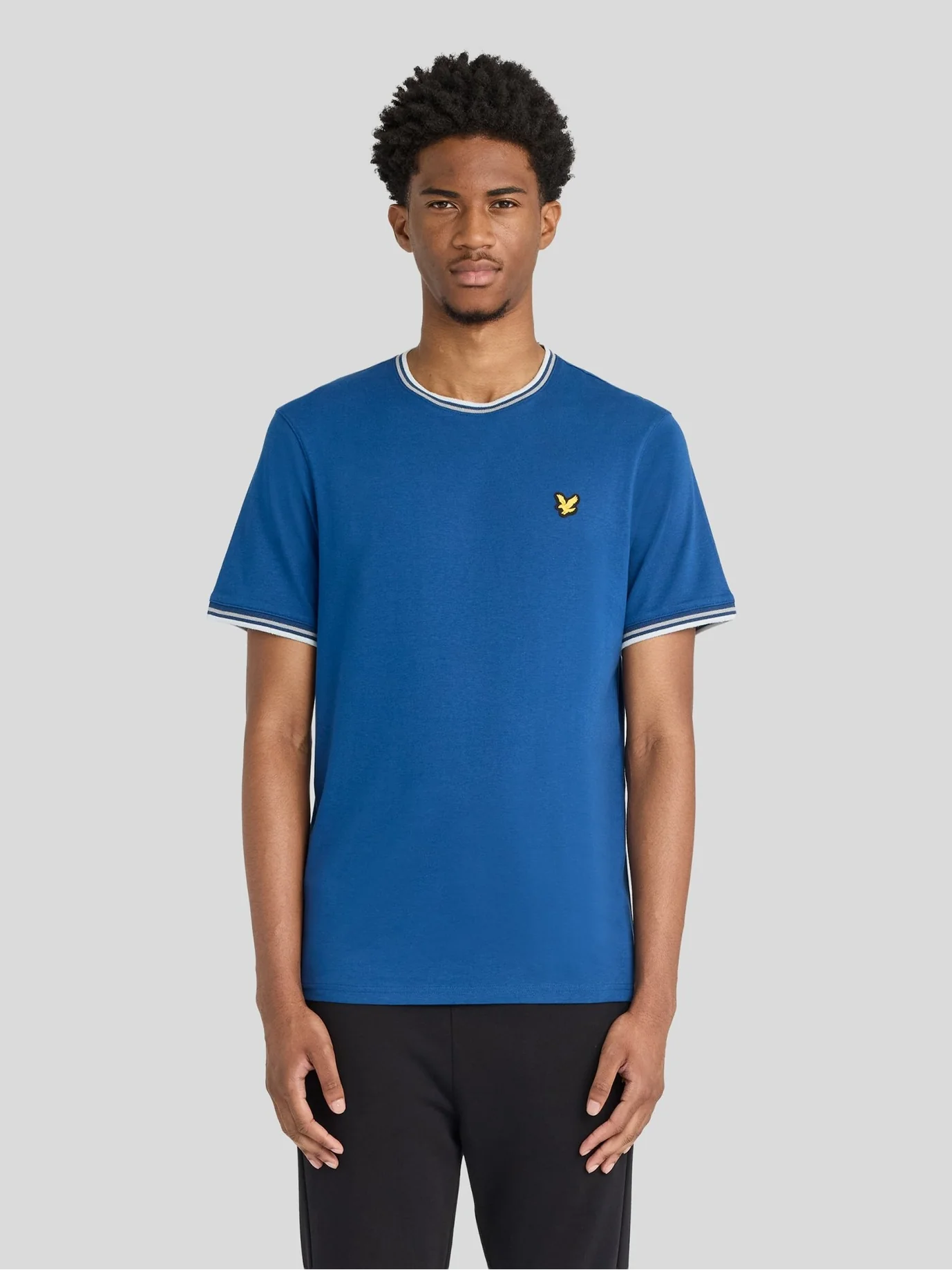 Sports Tipped T-Shirt in Navy Peony