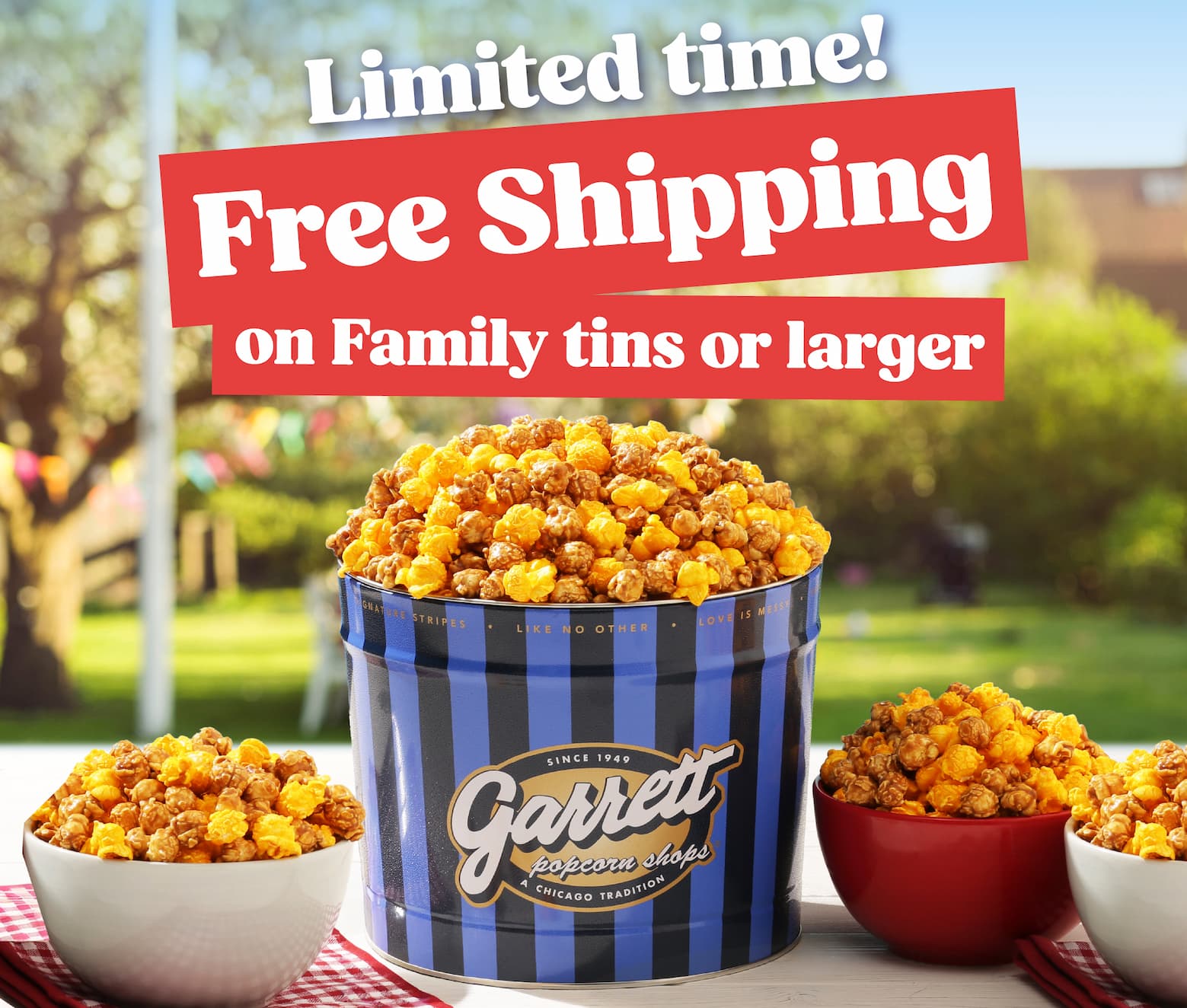 Limited time! Free Shipping on Family tins or Larger