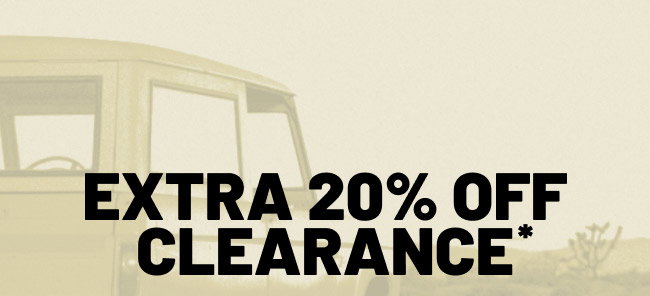 Extra 20% off clearance*
