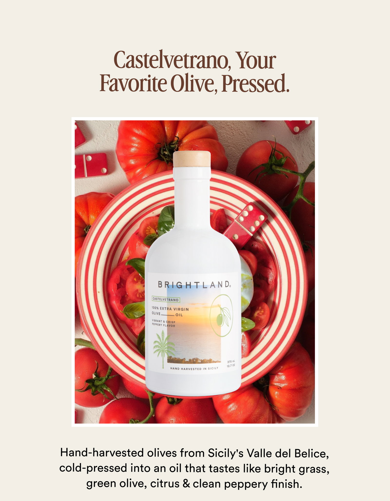 Castelvetrano, your favorite olive oil.