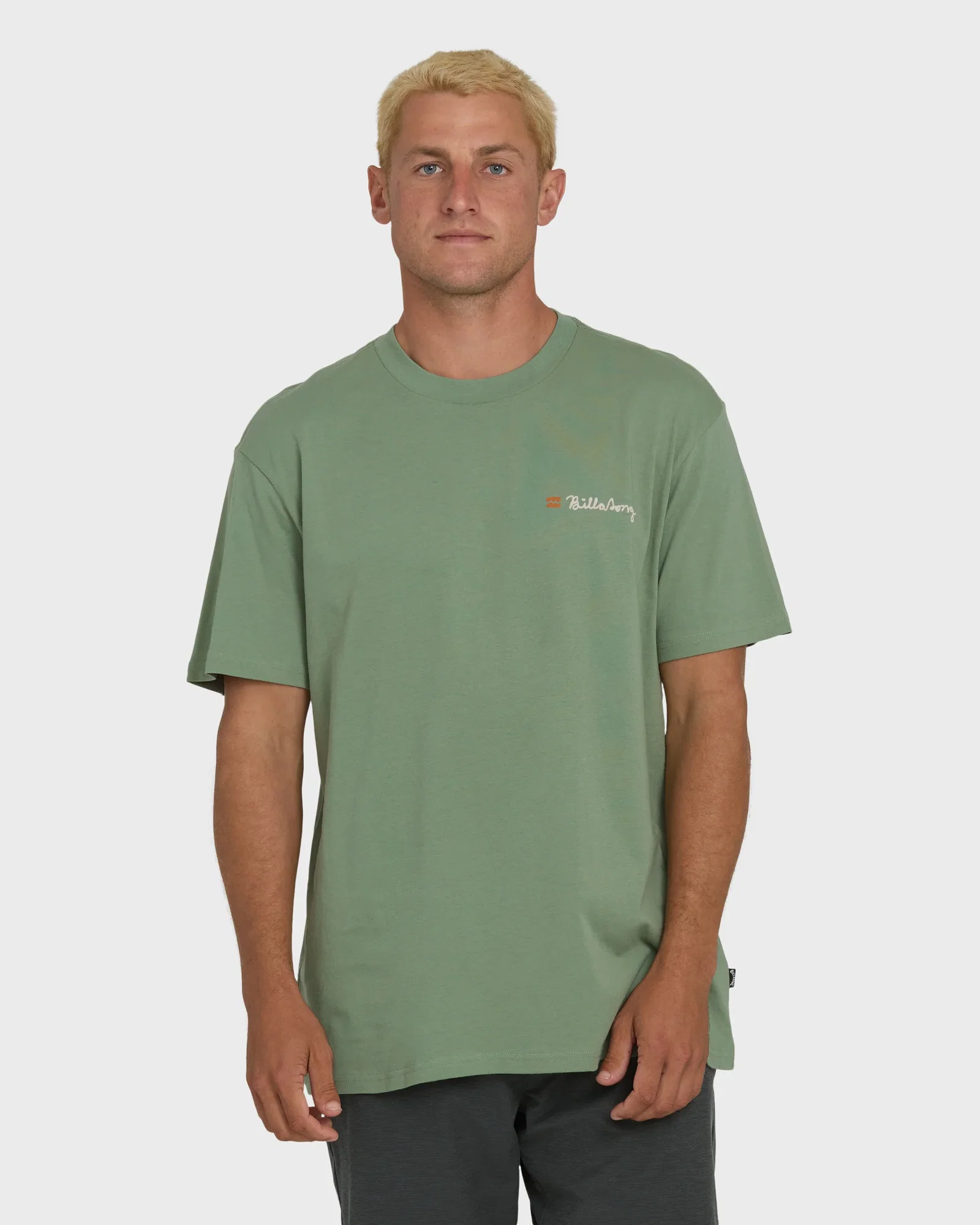 Image of Making Tracks Premium Short Sleeve Knit T-Shirt - Hedge Green