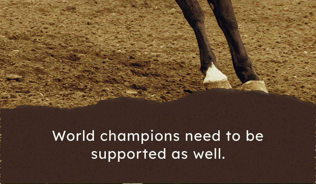 World champions need to be a supported as well.