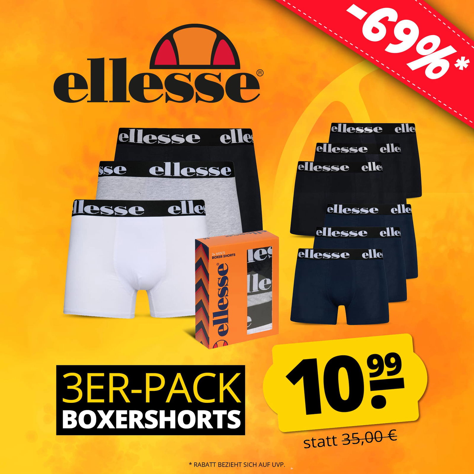 ellesse Herren Boxershorts 3er-Pack