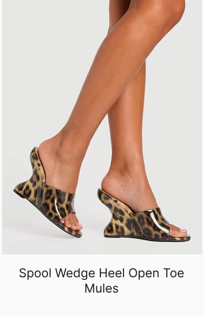 Shop Spool Wedge Heel Open Toe Mules