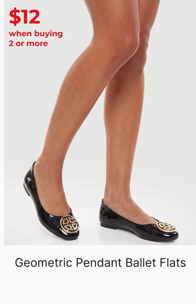 Shop Geometric Pendant Ballet Flats