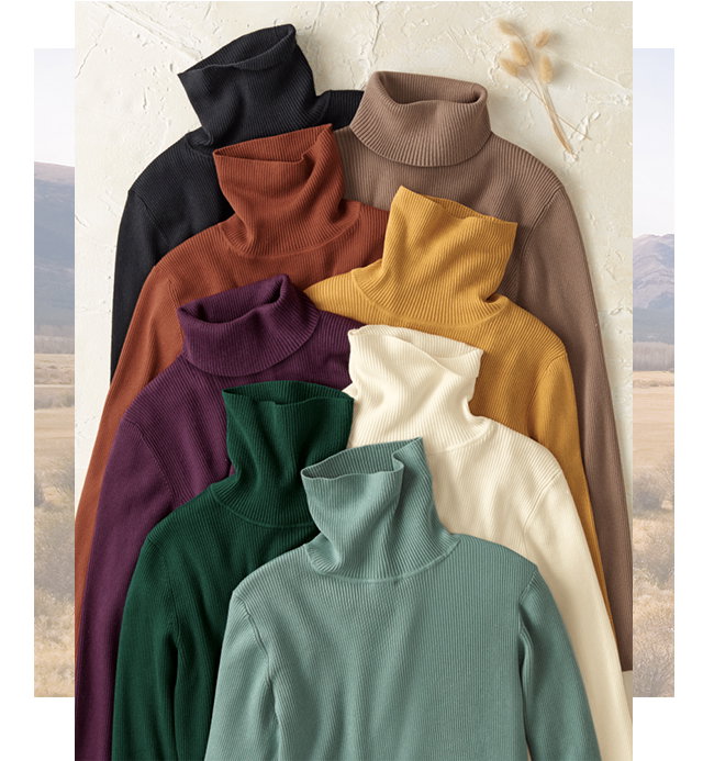 Ribbed Turtleneck Sweater