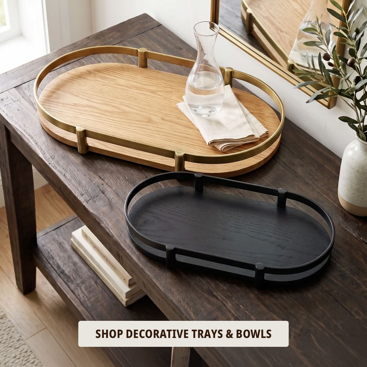 shop decorative trays & bowls