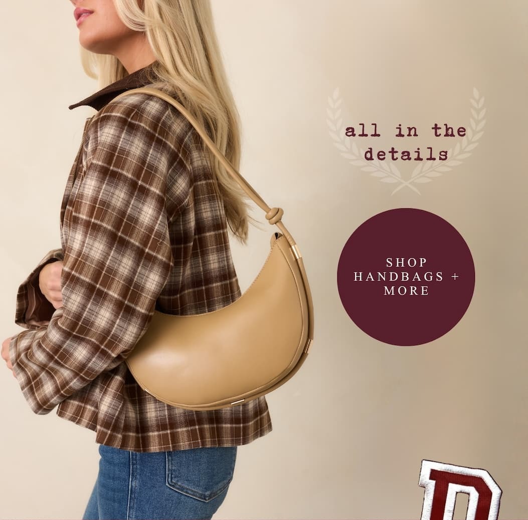 "All in the details. Shop handbags + more."