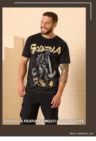Godzilla Features Multi-Portrait Tee