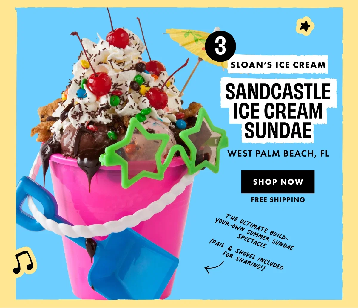 Sloan's Sandcastle Ice Cream Sundae