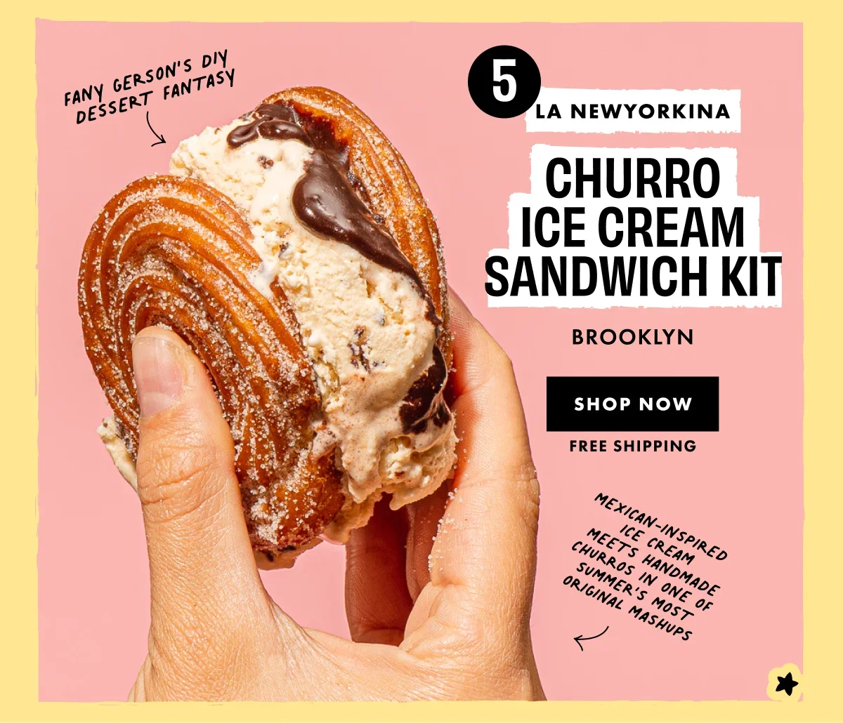 La Newyorkina Churro Ice Cream Sandwich