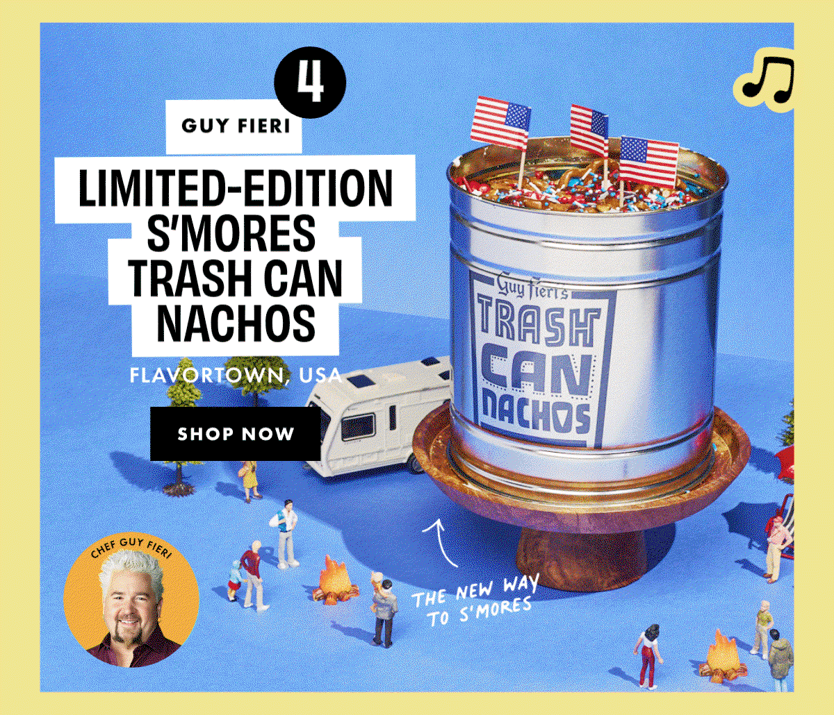 Guy Fieri's S'Mores Trash Can Nachos