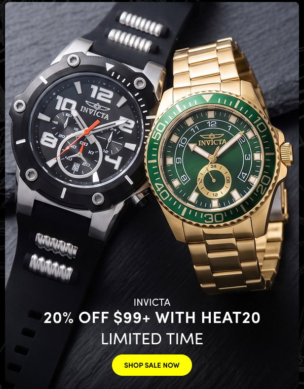 INV-28780, INV-47132 INVICTA | Extra 20% Off All Orders $99+ – LIMITED TIME