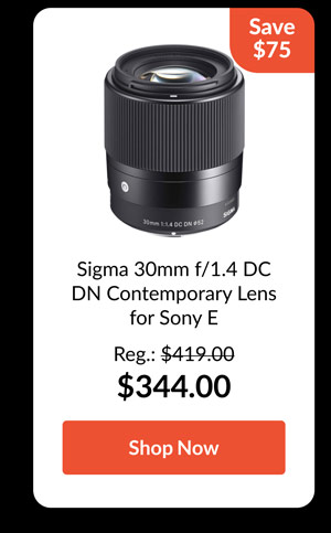 Sigma 30mm f/1.4 DC DN Contemporary Lens for Sony E