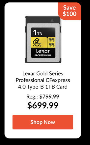 Lexar Gold Series Professional CFexpress 4.0 Type-B 1TB Card