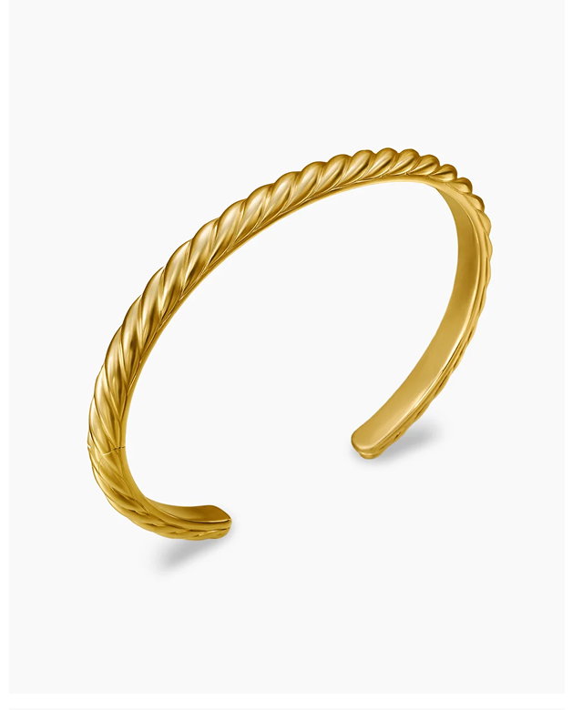 Sculpted Cable Cuff Bracelet18K Yellow Gold, 5.5mm