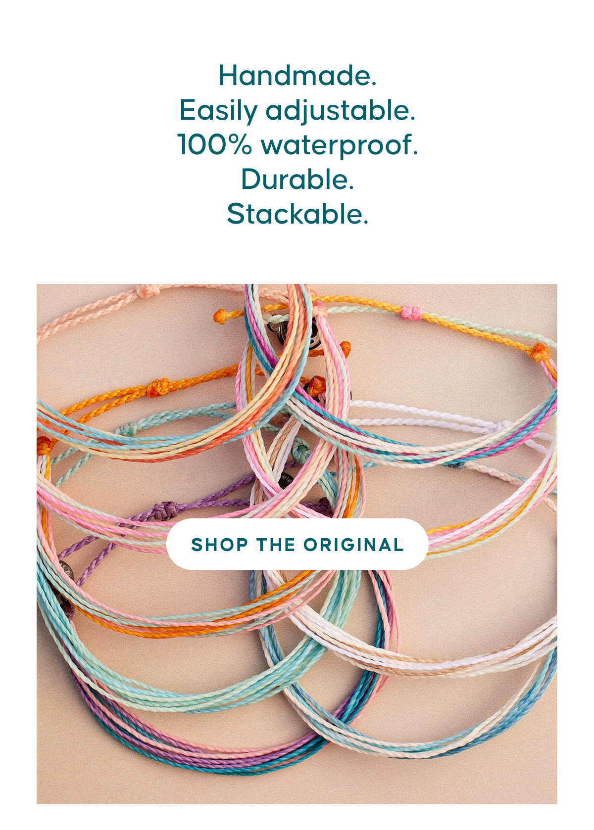 Handmade. Easily adjustable. 100% waterfproof. Durable. Stackable. | SHOP THE ORIGINAL