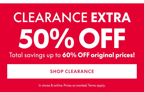 50% Off Clearance