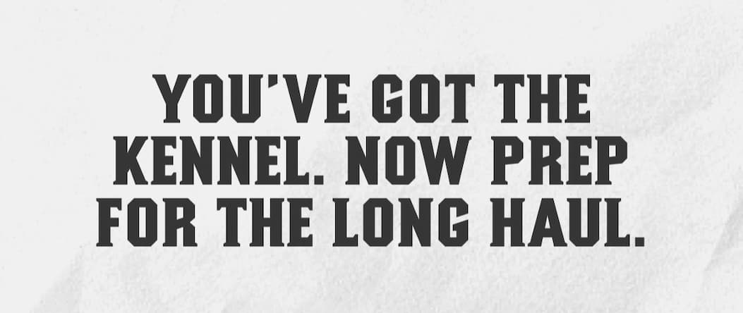 You've Got The Kennel. Now Prep For The Long Haul.