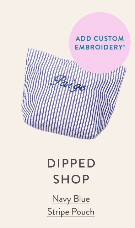 Navy Blue Stripe Pouch Navy Blue Stripe Pouch