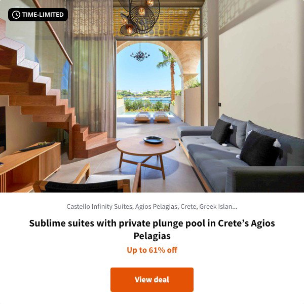 Sublime suites with private plunge pool in Crete%27s Agios Pelagias