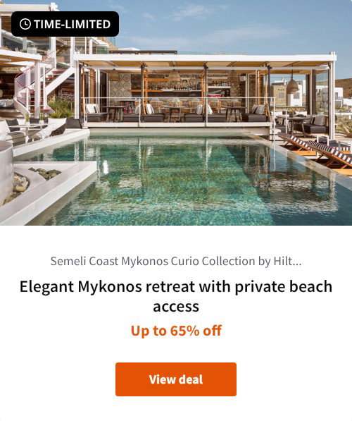 Elegant Mykonos retreat with private beach access