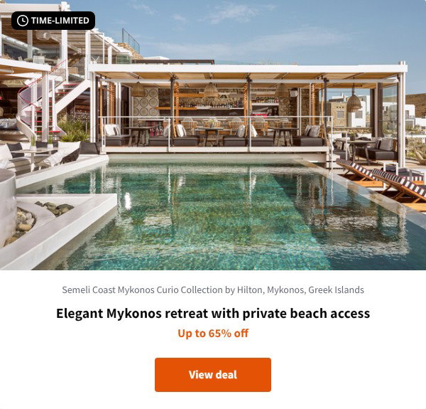 Elegant Mykonos retreat with private beach access