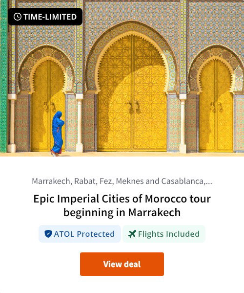 Epic Imperial Cities of Morocco tour beginning in Marrakech