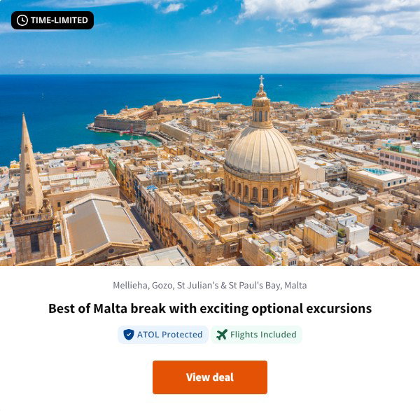 Best of Malta break with exciting optional excursions